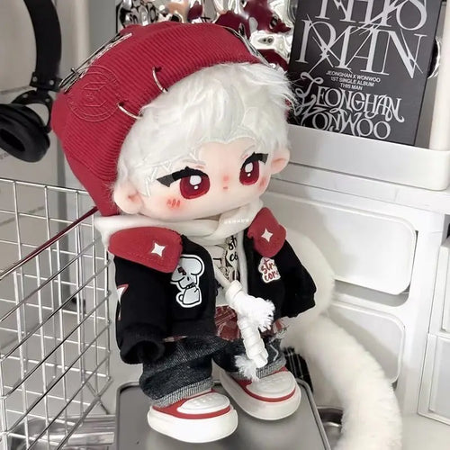 20cm Cotton Doll Clothes Set, Adorable American Retro Plush Toy Outfit, Changeable Dress Up Clothing for 20cm Dolls, Vintage Sty